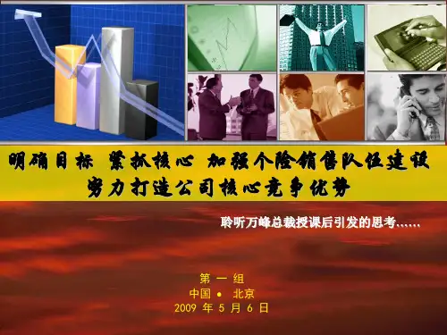 1组-加强个险销售队伍建设-努力打造公司核心竞-争优势-万总