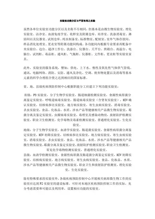实验室功能分区与平面布局之实验