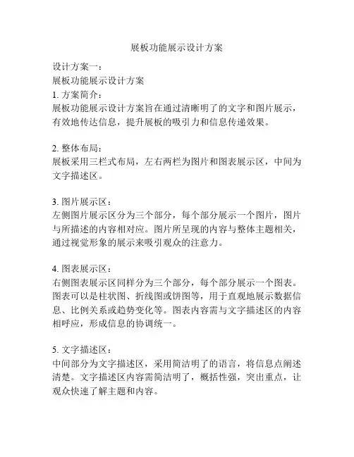 展板功能展示设计方案