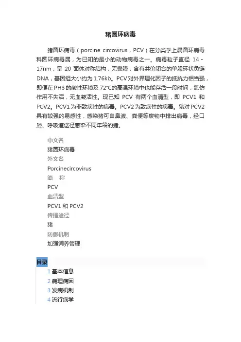 猪圆环病毒
