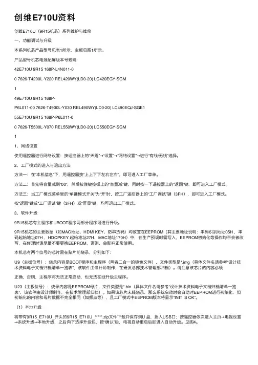 创维E710U资料