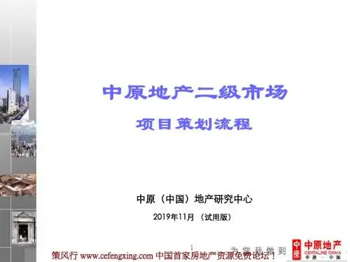 中原地产二级市场的项目的的策划流程92P-PPT课件