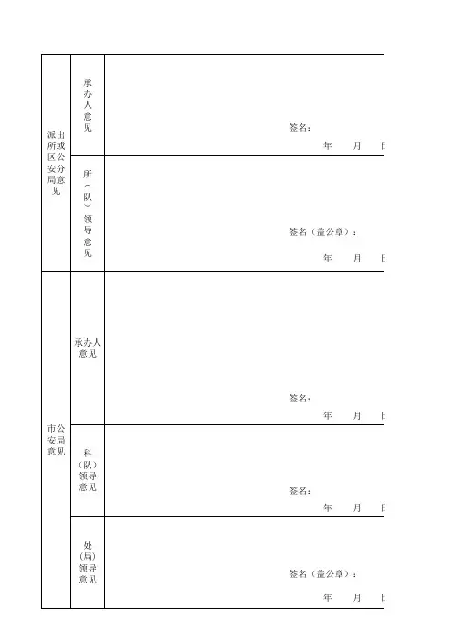 随配偶入户广州申请表(空白)(原版)