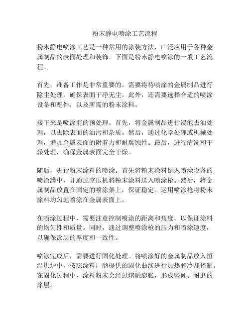 粉末静电喷涂工艺流程