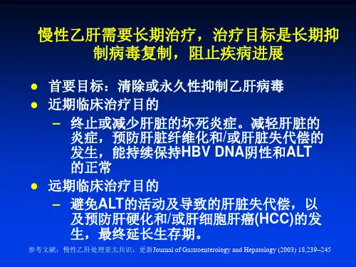 乙肝抗病毒治疗进展_PPT幻灯片