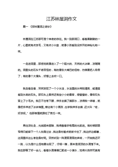 江苏林屋洞作文