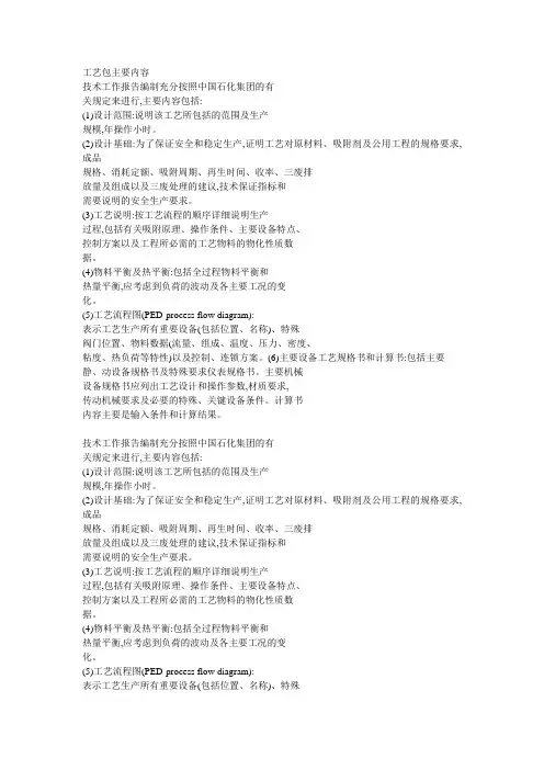 工艺包内容