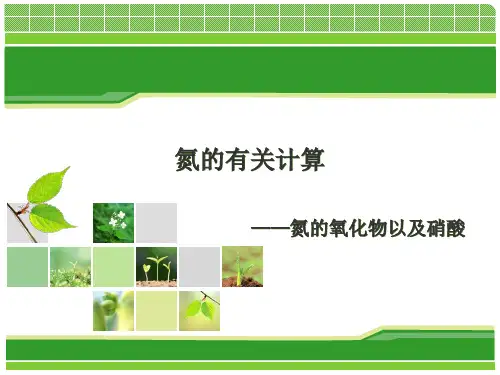 硝酸的例题计算及习题