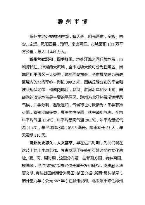 滁州市情