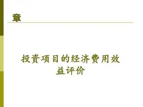 投资项目的经济费用效益评价讲义(PPT 50张)
