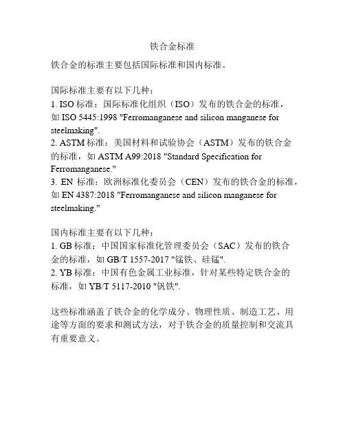 铁合金标准