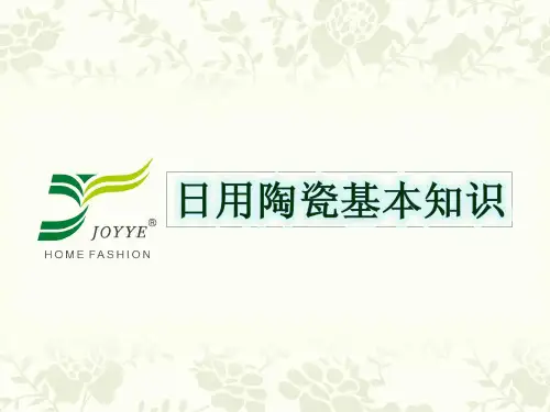 陶瓷制作工艺知识PPT课件