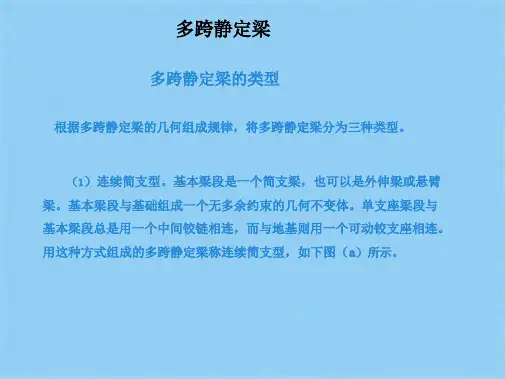 多跨静定梁的类型(共3张PPT)