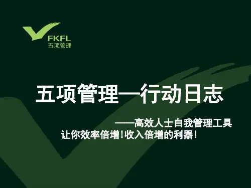 五项管理-行动日志-达成目标的高效工具