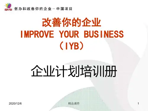 改善你的企业-企业计划(精编课件).ppt
