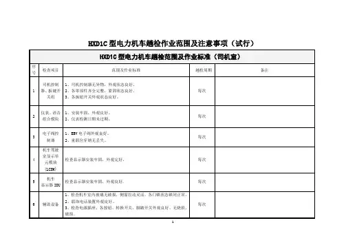 柳机段HXD1C趟检范围