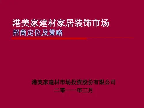 建材市场招商策略