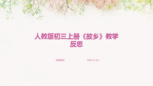 人教版初三上册《故乡》教学反思