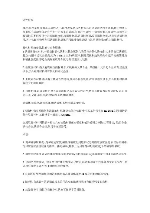 磁性材料：