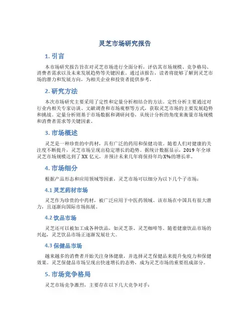 灵芝市场研究报告