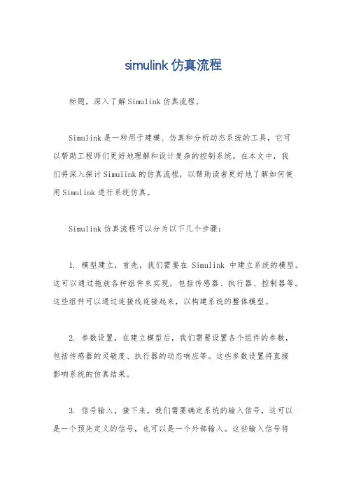simulink仿真流程