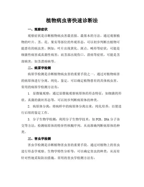 植物病虫害快速诊断法