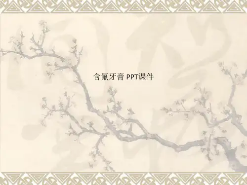 含氟牙膏 PPT课件