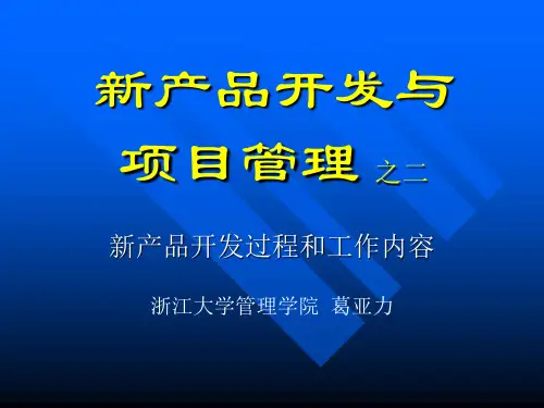 新产品开发的过程和工作内容(ppt 30页)