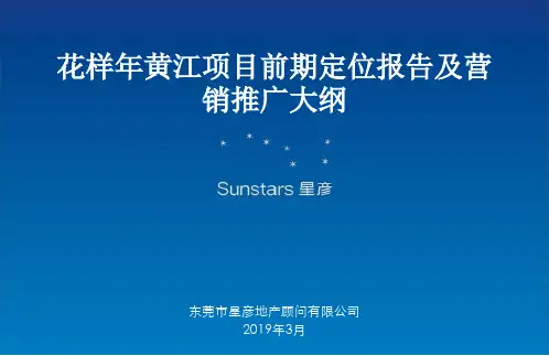 2019花样年东莞黄江项目前期定位报告及营销推广大纲178P