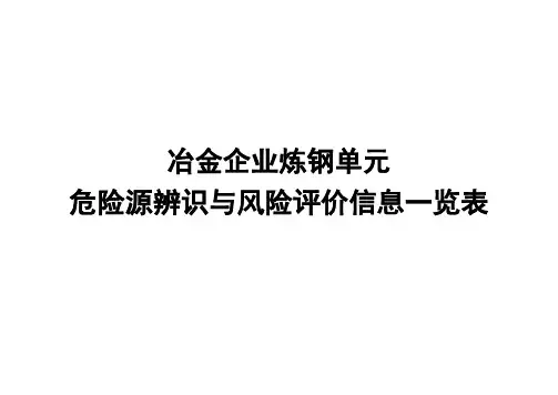 炼钢单元危险源辨识与风险评价表(03)