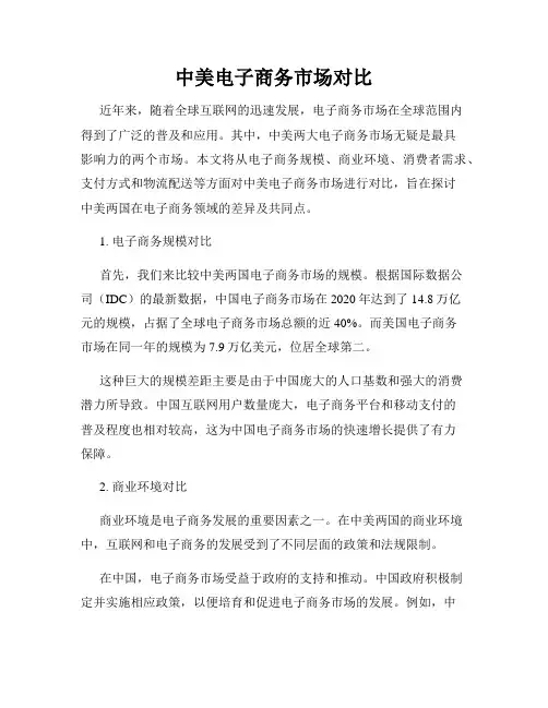 中美电子商务市场对比
