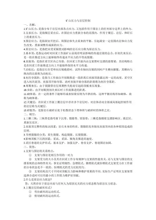 矿山压力与岩层控制