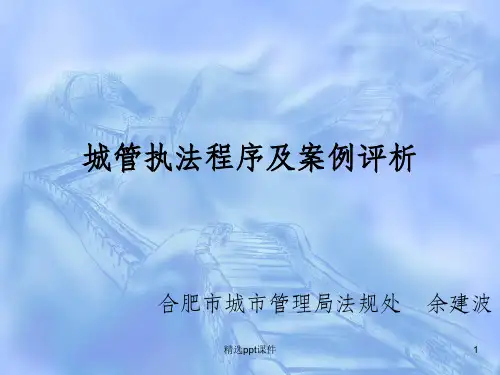 城管执法程序及典型案例评析ppt课件