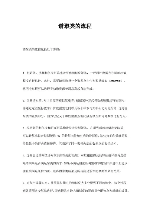 谱聚类的流程