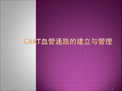 CRRT血管通路的建立与管理ppt课件