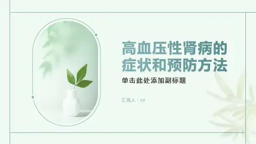 高血压性肾病的症状和预防方法