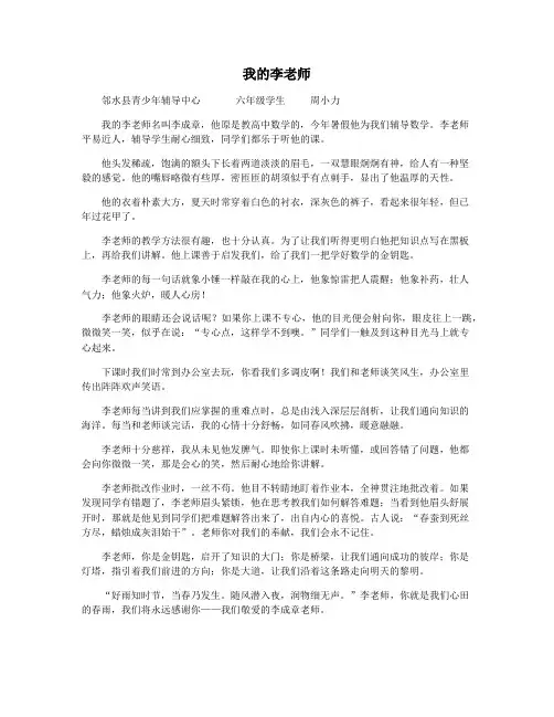 我的李老师