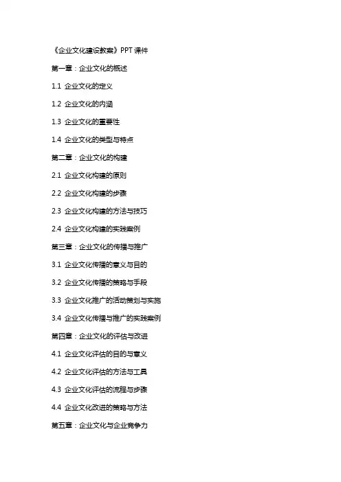 《企业文化建设教案》课件