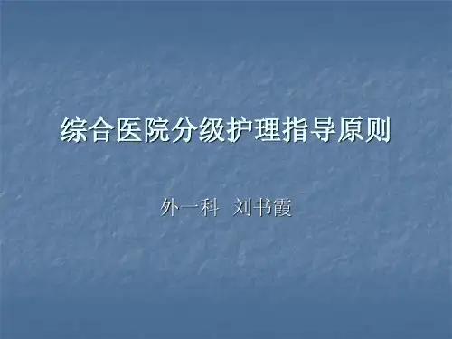 综合医院分级护理指导原则