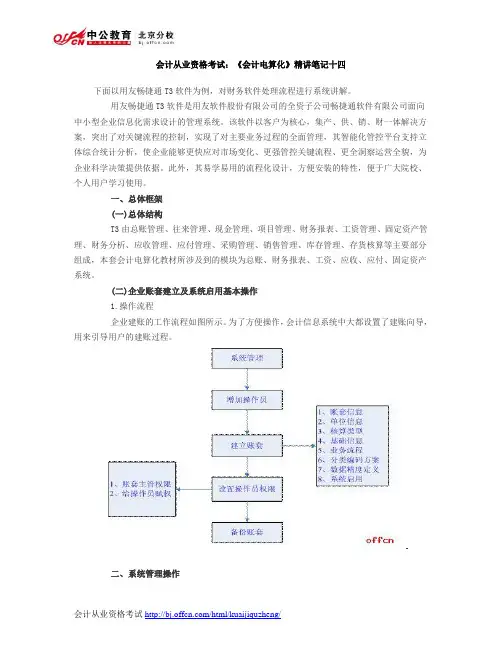 会计从业资格考试：《会计电算化》精讲笔记十四