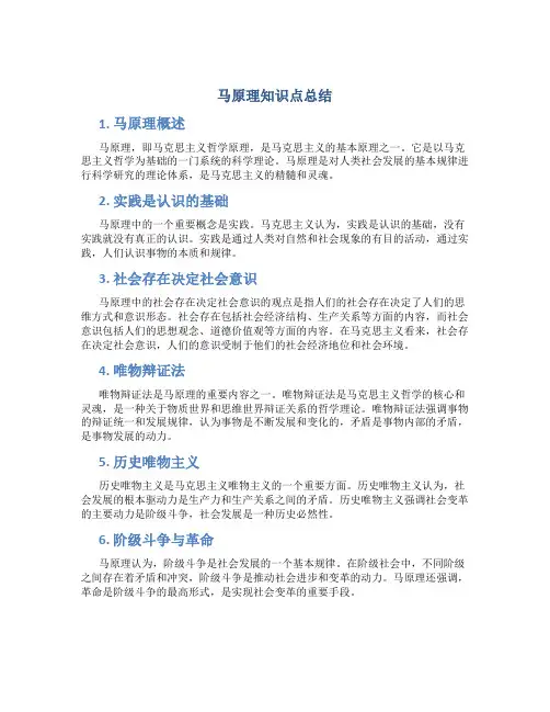 马原理知识点总结word