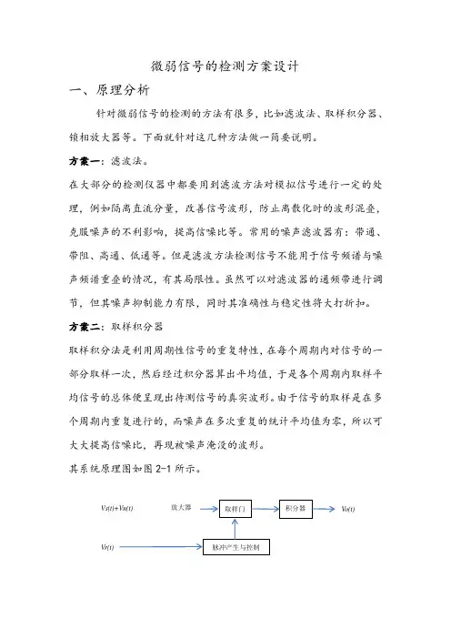 微弱信号的检测方案设计