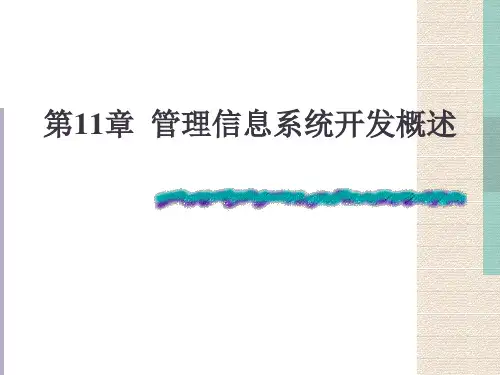 第11章  管理信息系统开发