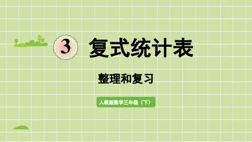 3  复式统计表 整理和复习(课件)人教版数学三年级下册