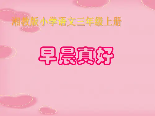 2021完整版《早晨真好》PPT课件3