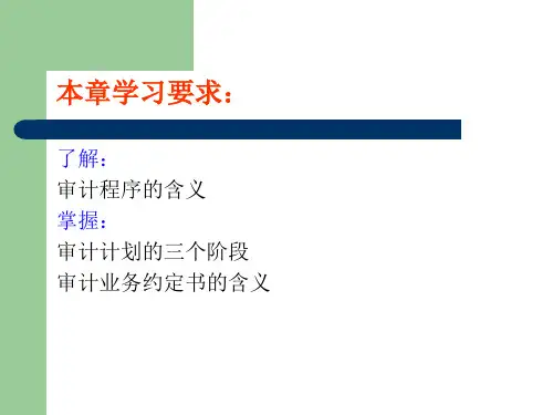第三章审计程序与审计标准ppt课件