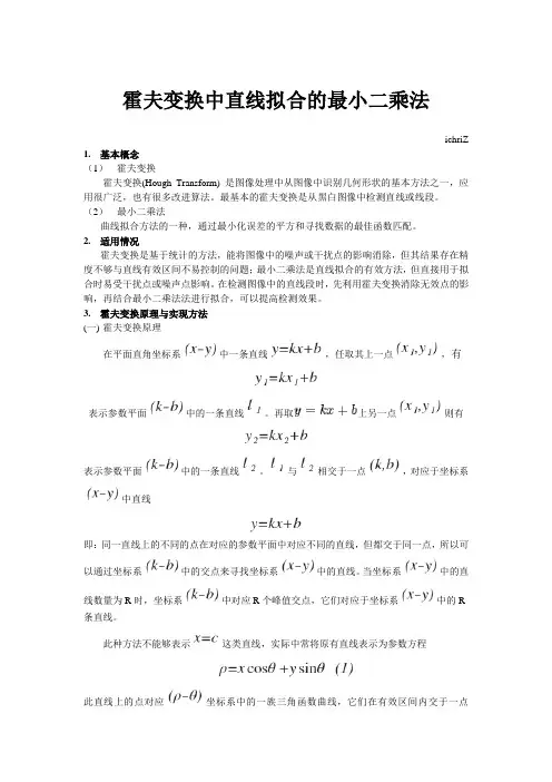 霍夫变换+最小二乘法 直线检测