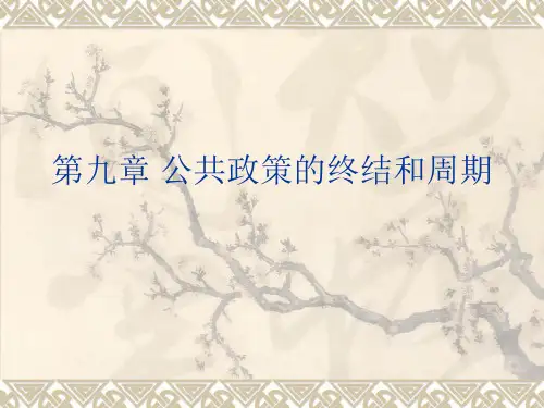 第九章  公共政策的终结和周期