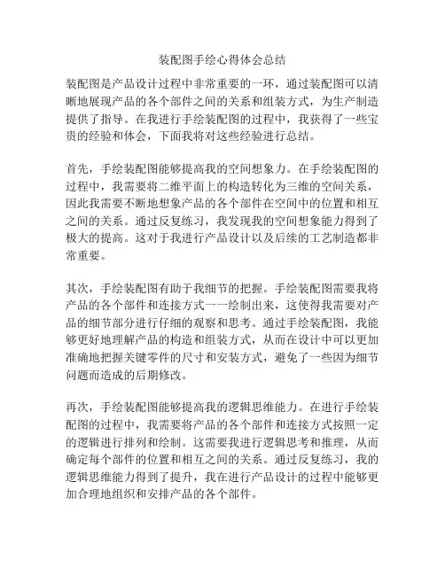 装配图手绘心得体会总结