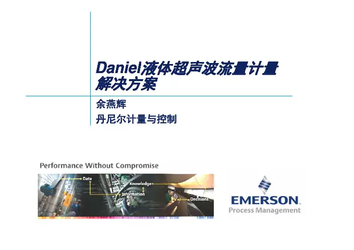Daniel 超声波流量计解决方案